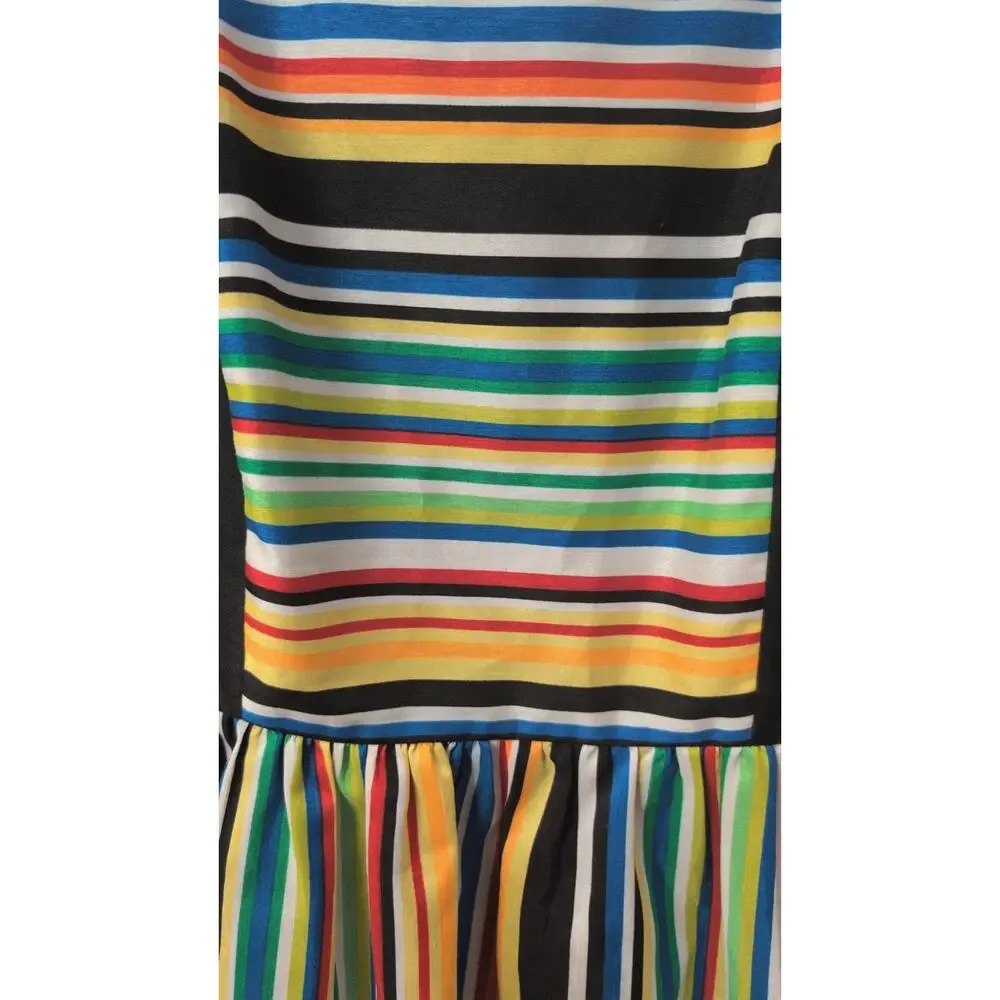 Kensie Black Multicolor Cocktail Dress Medium Back Zip Party Evening EUC - Picture 3 of 4